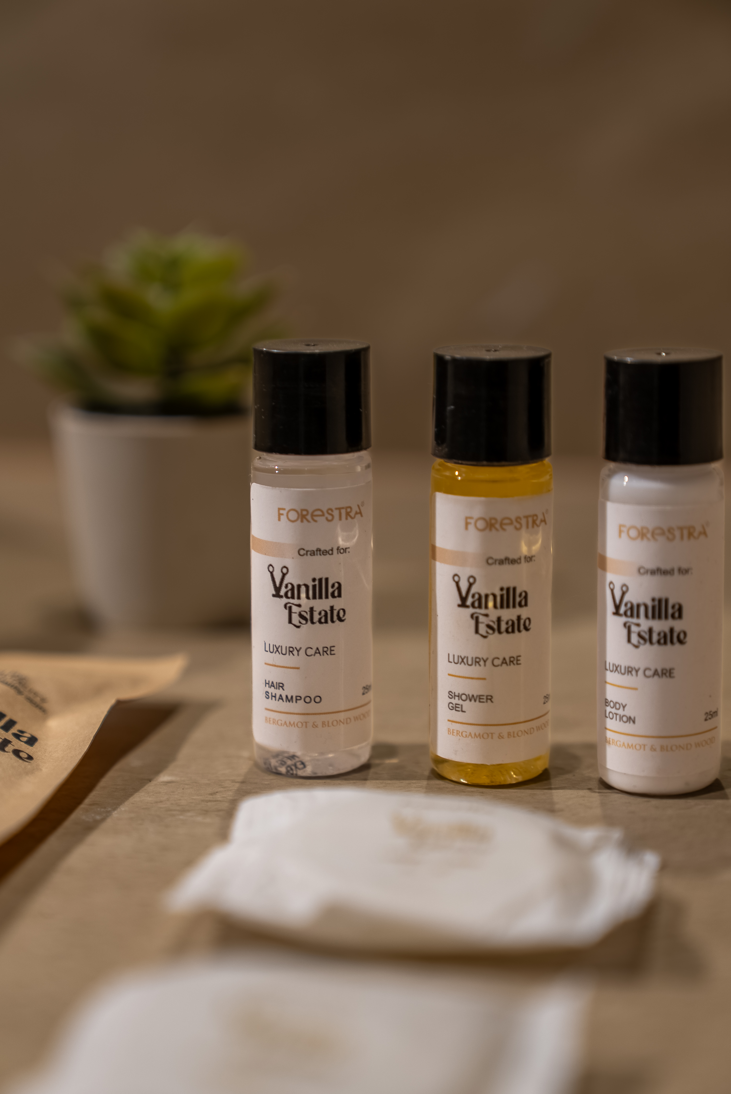 Paraben-free luxury toiletries at Vanilla Estate